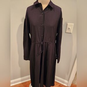 Hyfve Long Sleeve with Pockets Black Dress size M